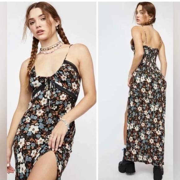 NWT Free People Intimately All I Wanted Maxi Slip Dress with Side Slit - Picture 9 of 9